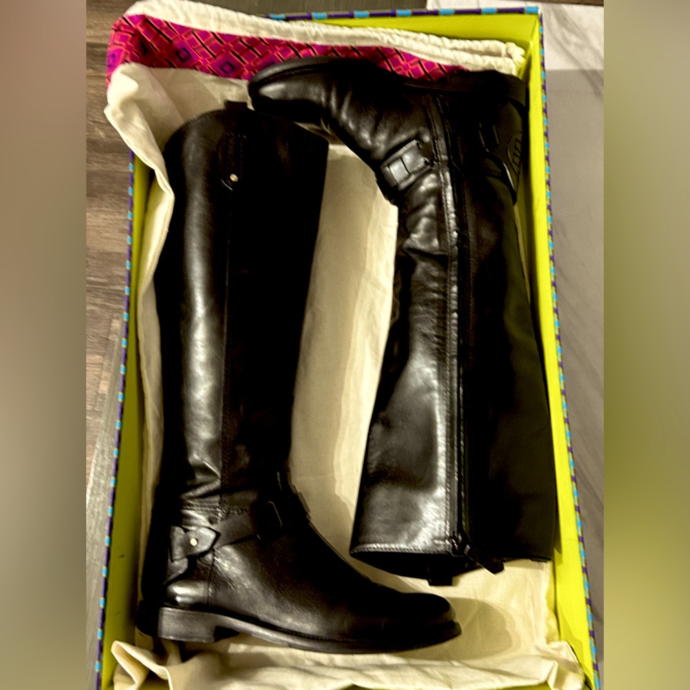 Tory Burch Derby Riding Boot, Size 6...side zip.